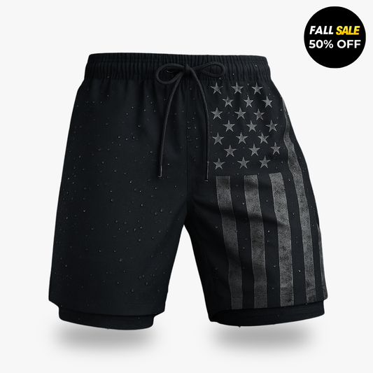 BoxHero USA Quick-Dry Swim Trunks with Built-In Liner